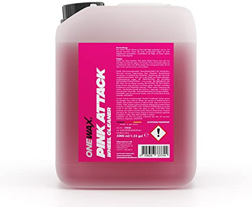 OneWax Pink Attack Wheel Cleaner Felgenreiniger 5000ml Kanister pH neutral Säurefrei für alle Felgenarten geeignet mit Wirkindikator
