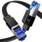UGREEN Cat 8 Cavo Ethernet Rj45 40Gbps 2000MHz Cable Lan Internet Piatto Nylon ad Alta Velocità per Gaming PS5 PS4 Xbox X TV Box Router Server NAS, 1M