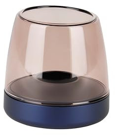 Kooduu Glow 10 Cobalt Blue - Luxusglaslaterne - Kerzenhalter - aus Glas und Aluminium - Dänisches Design - zur Verwendung mit Shine LED Kerze - Ø 9 cm - H 10 cm - Cobalt Blue