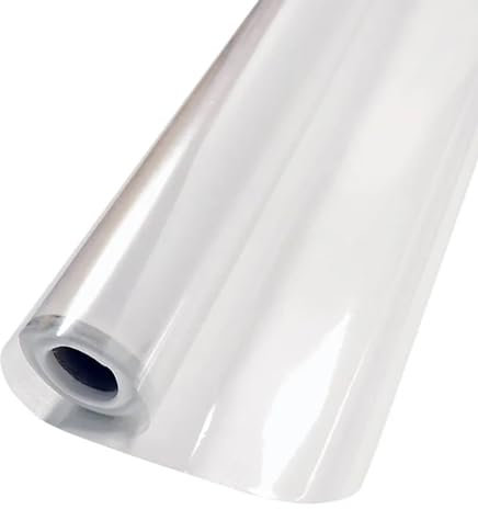 RZJZGZ Electrostatic Wall Protective Film, 18 X 9.9FT Plastic Clear Self Adhesive, Transparent Static Sticker, Plastic Wall Protector from Trash Can, Chair Back, DIY Furniture Stickers(45X300cm)