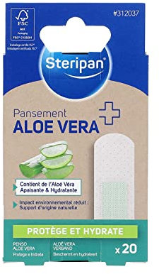 Steripan - Pansement Aloe Vera - Protège et Hydrate - Contient de l'Aloe Vera - x20