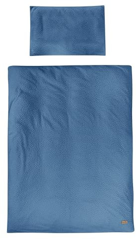 roba Kinderbettwäsche Seashells Indigo 100 x 135 cm - Bettwäsche Set 2-teilig - Bio Baumwolle - GOTS und Oeko-Tex 100 zertifiziert - Blau