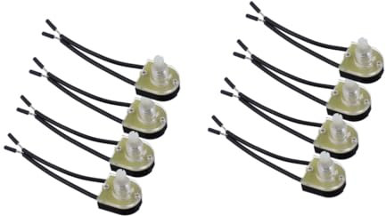 Hoement 8 Pz Interruttore rotante lanterne luce del pulsante luce camper luce elettrica copriabiti antipolvere Interruttore rotativo parti di apparecchi di illuminazione leggero plastica