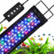 AQQA Aquarium LED Beleuchtung,12W Vollspektrum 24/7 Modus Aquarium Licht,Einstellbare Timer Helligkeit Aquarium Lampe,Aquarium Pflanzenlicht mit Ausziehbarer Halterung,für 30-45cm Fischtank