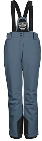 killtec Femme Pantalon de Ski/Fonctionnel avec Bretelles Amovibles, Protection des Bords et Jupe Pare-Neige KSW 249 WMN Ski PNTS_ERIELLE, taubenblau, 40, 43428-000
