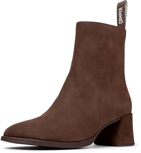 Camper Kora K400798, Botines con Cremallera Mujer, Marrón Oscuro 002, 39 EU