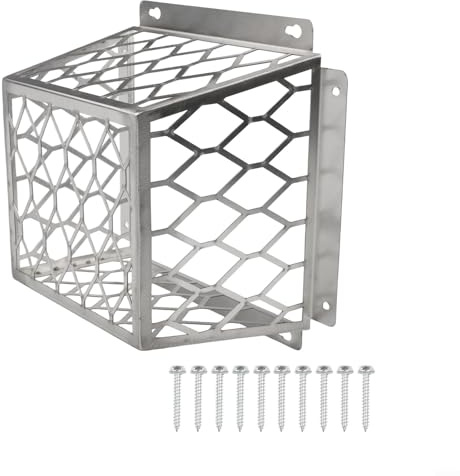 Zoegneer Grille d'aération de séchage, protection contre les oiseaux en acier inoxydable de 7,6 à 10,2 cm, cage de protection extérieure pour grille d'aération de cuisine et de salle de bain avec vis