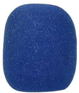 Naroote 5 Pezzi di Protezione Antivento per Microfono Portatile, Coperture in Schiuma, Voce Chiara, KTV Karaoke DJ, Confezione da 5 Pezzi, 4 Colori (BLUE)