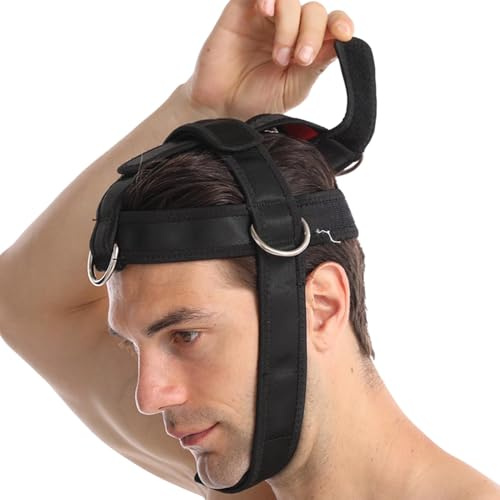 Ejercitador de cuello para entrenamiento de pesas, accesorio de entrenamiento de arnés de cuello | Arnés de peso para mejorar la fuerza central y el apoyo para hombres y mujeres