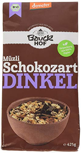 Bauckhof HOF DinkelMüsli Schokozart, 425g (1er Pack)