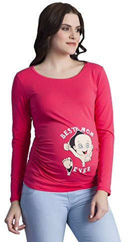 Best Mom Ever – mammamode, mammaskjorta med motiv, sweatshirt, graviditetströja för graviditet, långärmad, Korall, S