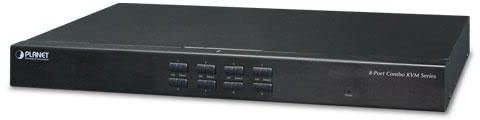 Planet 8-Port Combo IP KVM Switch: Up to 64 Computers, On Screen, IKVM-210-08 (Up to 64 Computers, On Screen Display (OSD), Quick View Setting (QVS), Hotkey, Stackable, 1U Rack-Mount,)