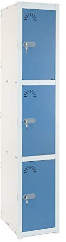 Vestiaire Métallique 3 Portes 1 Module. Dim: 1800 x 430 x 520 mm. Livré Démonté.