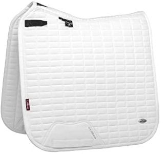 LeMieux Dressage Self-Cool Square Saddle Pad - Saddle Pads for Horses - Equestrian Riding Equipment and Accessories (Arctic White - Large)