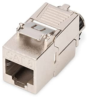 DIGITUS Modulo Keystone Cat-8.1 schermato - RJ45 - 2000 MHz - 25/40GBase-T - Categoria 8 Classe I - Clip in metallo - Senza attrezzi