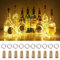 Vicloon Bottle Lights,10 Packs 2M 20 LED Cork Lights for Bottles,LED Bottle Light,Battery Operated Bottle Lights,Cork Shape Silver Wire Fairy Mini String Lights for Party,DIY,Decoration (Warm White)