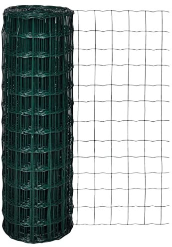 JUDYY Gartenzaun Maschendraht Gitterzaun Schweißgitter, Maschendrahtzaun, Zaun Maschendraht, Gartenzaun, Hasendraht, Wühlmausgitter, Drahtgitter, Stacheldraht, 10x1,2m