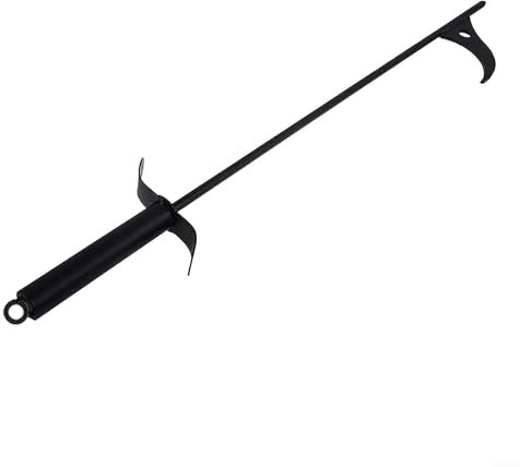 Advokingtap Tisonnier de cheminée en acier robuste de 101,6 cm pour feu de camp, barbecue en fer forgé - Outil antirouille pour intérieur et extérieur