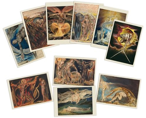 Strand Clothing William Blake Art Postcards Set of 10 – Vintage Style Aesthetic Stationery Literary Classic Illustration Gift