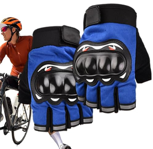 Guanti per biciclette per le donne in bicicletta, guanti da mountain bike - Bicycles a mezzo anti-slip guanti con guscio duro,Abbigliamento da ciclismo femminile assorbente d'urto per la festa della m