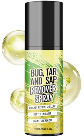 Limpieza de Coche en Spray - 100 ml de Acción Rápida Multiusos | Quitamanchas de Alquitrán para Coches - Resina Grasa Excrementos Pájaros Camión Camioneta Sedán Moto