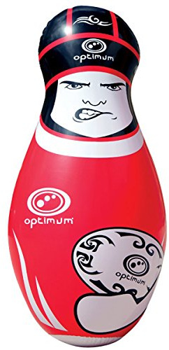 Optimum Big Hit Rugby Tackle Buddy – Kids Inflatable Training Dummy | Sand-weighted bounce-back design, durable PVC, lightweight, ideal for rugby practice and active play
