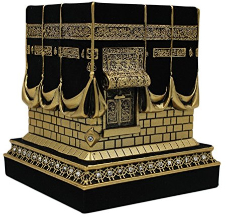 Home Table Decor Kaba Replica Model Showpiece Bookend Eid Gift (Small, Gold)