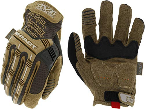 Mechanix Wear: M-Pact Arbeitshandschuhe, berührungsfähig, Aufprallschutz, absorbiert Vibrationen, groß, Braun