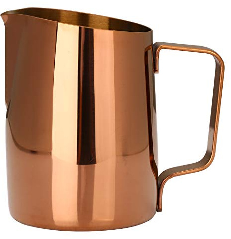 Dianoo Brocco Fumante Per Cappuccino Brocca Per Il Latte Espresso Acciaio Inossidabile Tazza Di Caffè Latte Art 420ml Oro