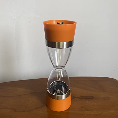 Moulin À Sel Et Poivre Set 2 En 1 Moulin Salière Et Poivrière Double Tête Rechargeable Moulin À Épices Avec Rotor En Céramique Grossièreté Réglable Pour Pique-Nique, Dîner, Fêtes, Barbecue