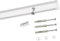 Deco-Raum Gardinenschiene auf Maß Aluminium 1-läufig vorgebohrt Vorhangschiene Deckenbefestigung für Schiebevorhang Vorhang Gardinen mit Befestigungsmaterial weiss 160 cm Minimal