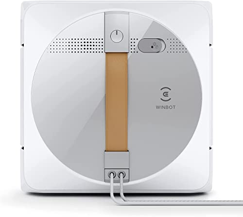 ECOVACS Winbot W1 Pro Window Cleaning Robot, Intelligent Cleaning with Dual Cross Water Spray Technology, Win SLAM 3.0 Path Planning, 2800Pa Suction Power, Edge Detection Technology, App Control