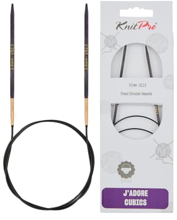 KnitPro J'Adore Cubics Stickor - Fasta rundstickor - 40 cm x 3,00 mm