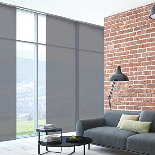 MADECOSTORE Kit Complet Panneaux Japonais 60cm - Gris - L115 x H250cm