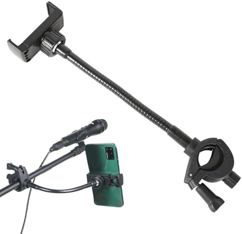 Pole Selfie - Trípode De Teléfonos Inteligentes | Soporte De Teléfonos Móviles Para Micrófono | Micrófono FIJA DEL PELOLO DEL PIE | Soporte Ajustable Con Un Brazo Largo Y Flexible Para El Estudio De M