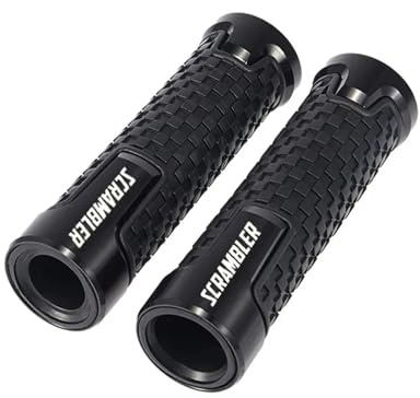 manopole per moto Per Du@&cati Scrambler 400 800 1100 Manopole In Gomma Per Manubrio Moto, Accessori, Da 22 Mm(Black)
