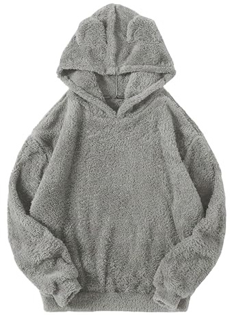 KBOPLEMQ Sudadera con capucha para hombre, forro polar, sudadera cálida para hombre, invierno, jersey de felpa con bolsillos, invierno, cálido, manga larga, forro polar, informal, monocolor, ropa