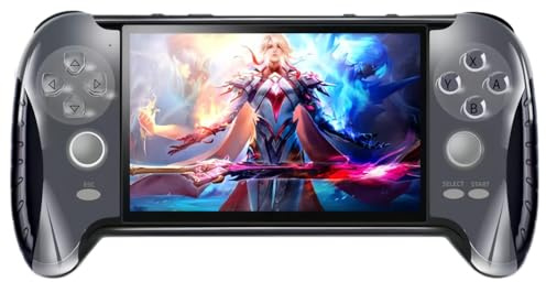 LZYCH 4.3 Pulgadas Consola de Videojuegos Portátil Diseño de Mango Creativo Emuladores Múltiples Salida TV/MP4/MP3/E-Book Juegos Retro de Puzzle Casual Regalos de Cumpleaños/Vacaciones