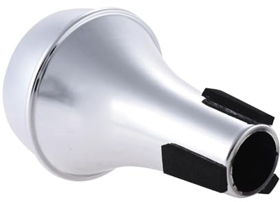 Keenso Silenciador de Trompeta ABS Mini Sordina de Práctica Recta 9,7 X 6,2 X 2,8 Cm Silenciador Negro Ligero de 28 G para Trompetistas Práctica en Casa Ensayo Preparación de Conciertos (SILVER)