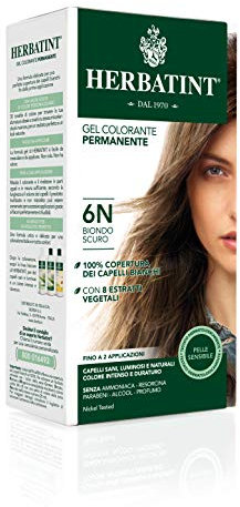 Herbatint 6N Dark Blonde Permanent Herbal Hair Colour Gel 150ml