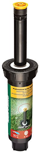 Rain Bird 1804AP4 Professional Pop-Up Sprinkler, Adjustable 0-360° Pattern, 3' - 4' Spray Distance, 4 Pop-up Height