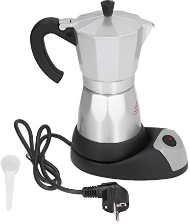 BuyWeek Cafetière électrique, 480W Aluminium Moka Pot Cafetière électrique 300ML Espresso Maker Machine EU Plug