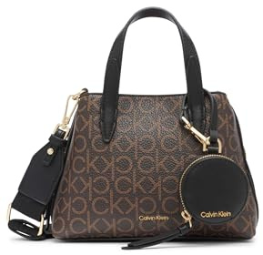 Calvin Klein Men's Millie 2 in 1 Mini Satchel Crossbody Handbag, Brown, OS