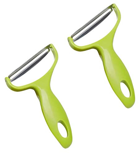 2 Pcs Éplucheur à Légumes en Inox, Econome à Légumes Extra Large, Râpe de Chou, Éplucheur de Préparation pour Pommes de Terre, Carotte