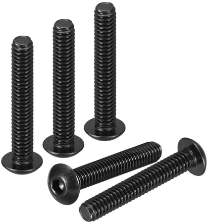 DTGN Viti A Testa Cava Con Innesto Esagonale #8-32x1 - 5 Pezzi - Ideali Per Bici Da Strada, Mountain Bike, Auto, Moto - Acciaio Al Carbonio Trattamento Ossido Nero