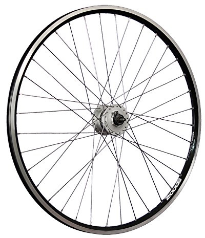 Roue Avant 28 Pouces avec Jante Double paroi ZAC2000, moyeu Dynamo Shimano DH-C3000-3N, Noire