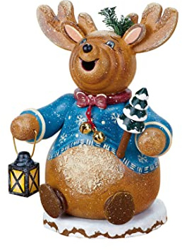Hubrig Neuheit 2013 - Räucherwichtel Rentier Rudolph, 14cm, Erzgebirge