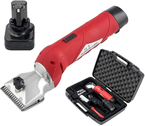 Folk Esquiladora de Animales B6-LA, 12V 250W - Caballos, mulos, Perros Grandes, Gatos (D- + 1 batería de 4000 mAh)