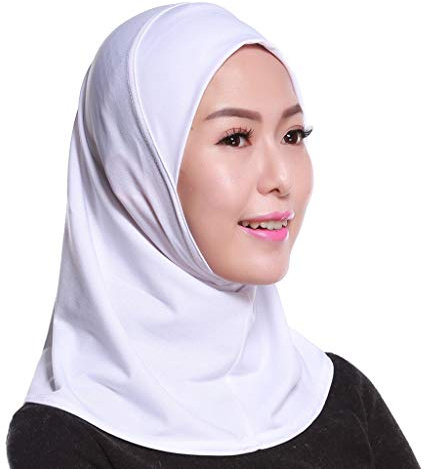 lijun Para mujer de algodón musulmán Mini Hijab bufanda para la cabeza de color sólido cubierta completa gorra interior islámica árabe mantón turbante sombrero sombreros