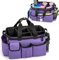 LoDrid Grand sac de nettoyage portable avec séparateur amovible organiseur de nettoyage avec poignée sac fourretout de nettoyage avec bandoulière et sangle de taille pour nettoyeurs et ménagers violet